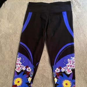 Sweaty Betty Power Black Tokyo Floral Bloom Leggings (Medium)